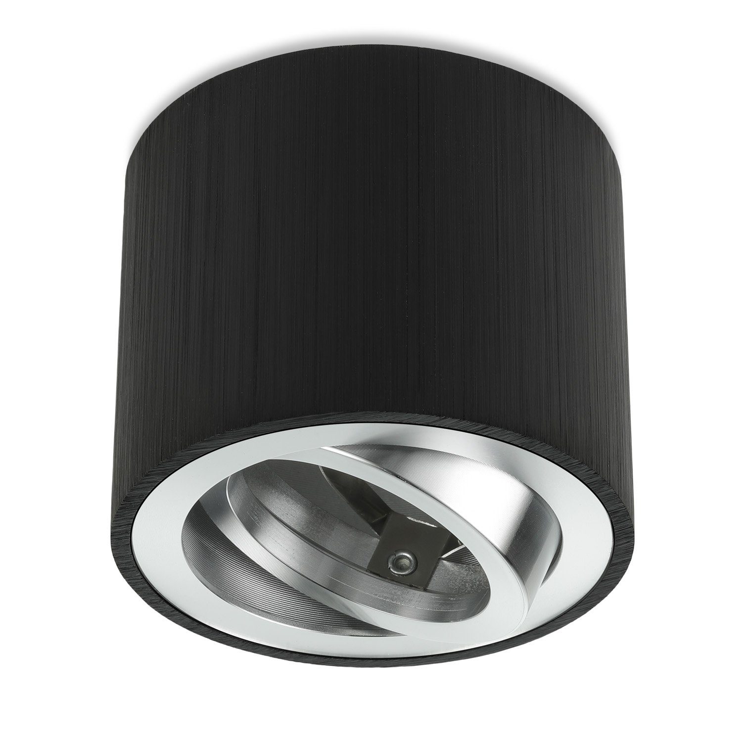 Sweet LED chrom Aufbauleuchte schwarz LED, deckenspot ohne schwenkbar, flach Aufbauspot Aluminium Leuchtmittel, Aufbaustrahler