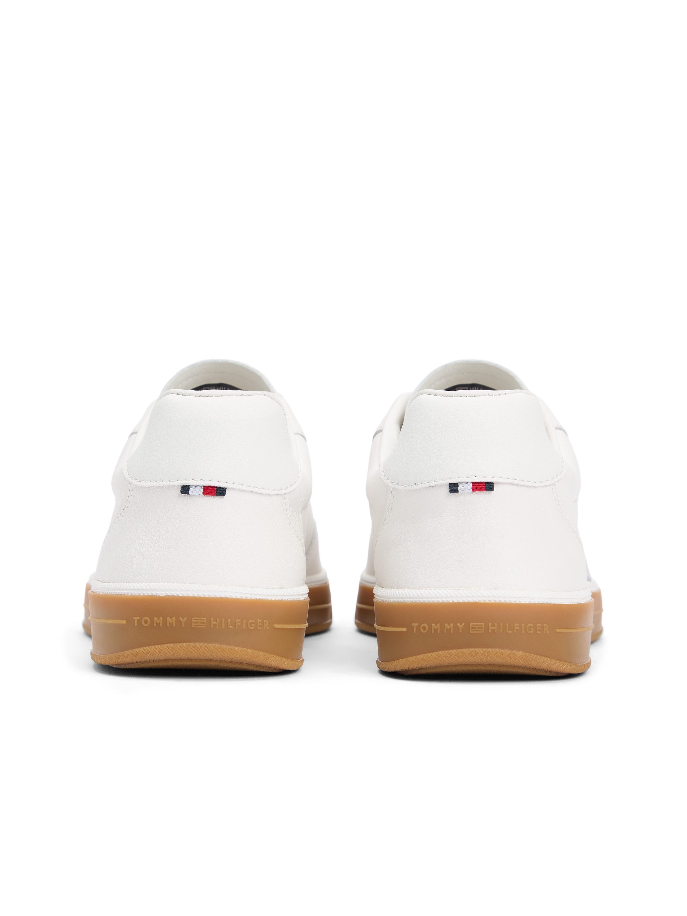 Tommy Hilfiger TH LO LUX LTH Sneaker Freizeitschuh, Halbschuh, Schnürschuh mit honigfarbener Laufsohle