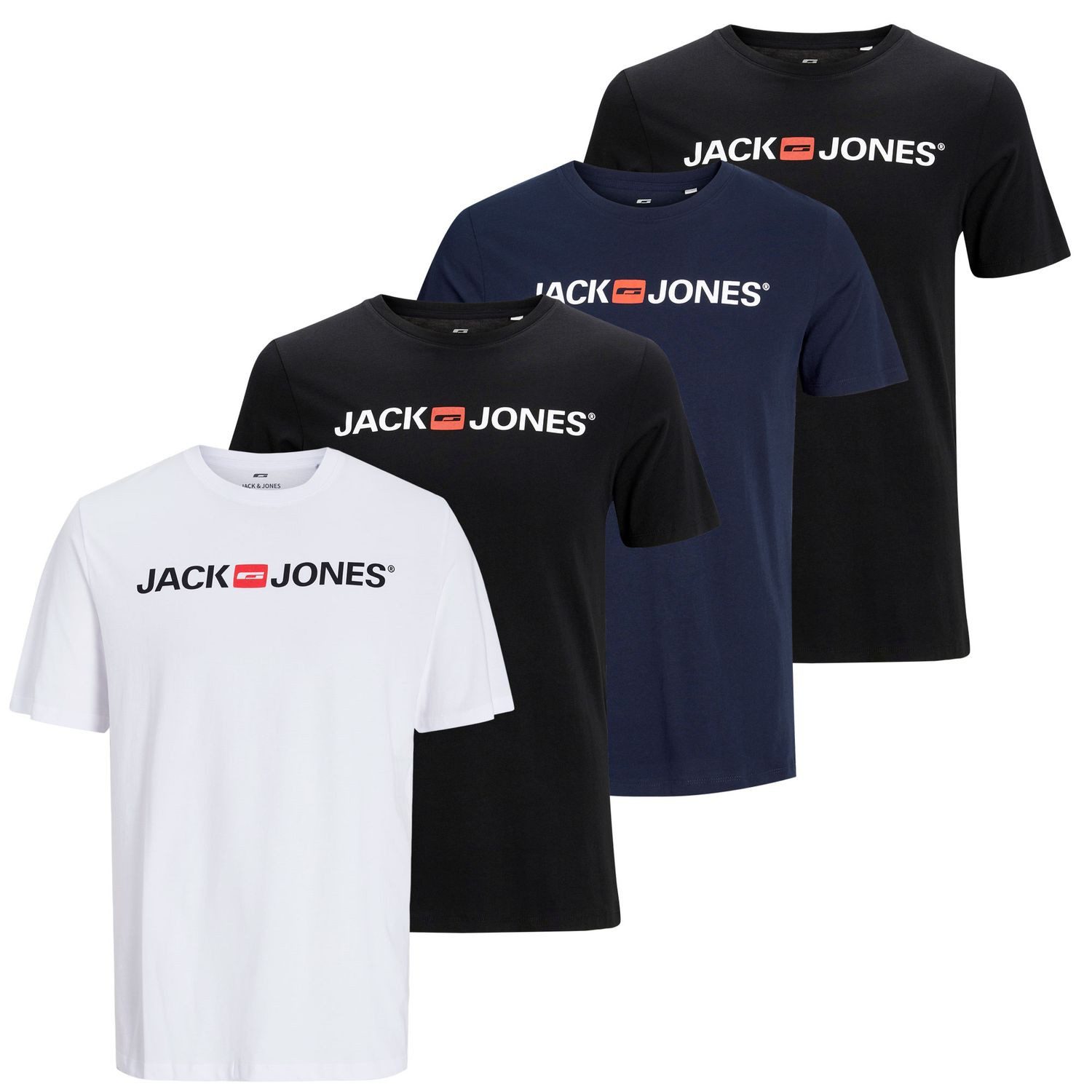 Jack & Jones T-Shirt Basic (4-tlg) günstig online kaufen