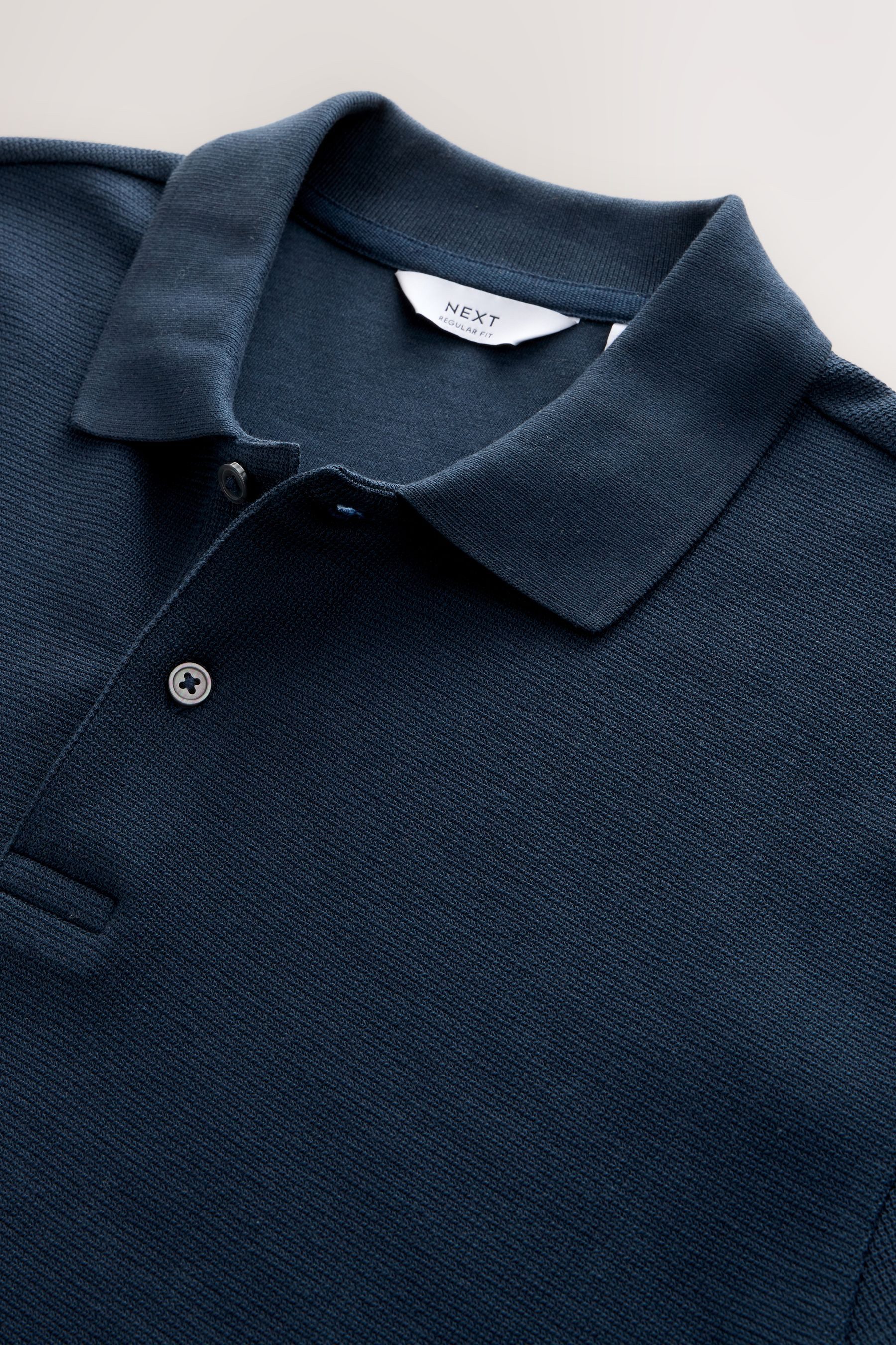 Next Poloshirt Elegantes strukturiertes Polohemd (1-tlg)