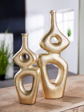 Casablanca by Gilde Dekovase Formas (1 St), Vase aus Aluminium, Dekoobjekt