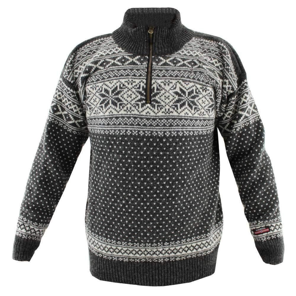 HomeOfSocks Norwegerpullover Norwegerpullover, 100% Schurwolle, Damen & Herren mit Norwegermuster, aus 100% Schurwolle