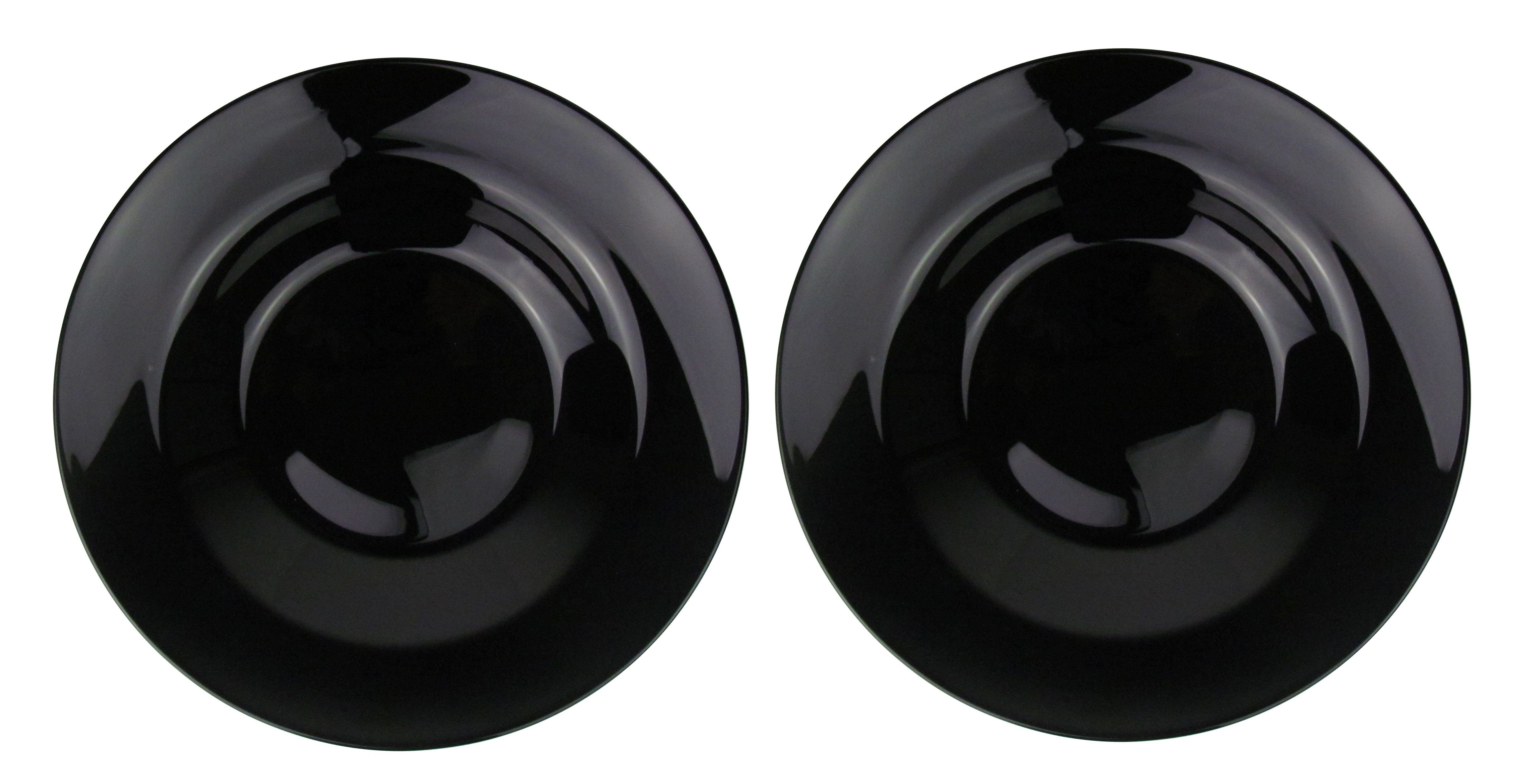 Opalglas, Ø 28,5cm, aus 28,5cm, Ø St), Pastateller Arcoroc Opalglas, Schwarz (2 Spülmaschinenfest