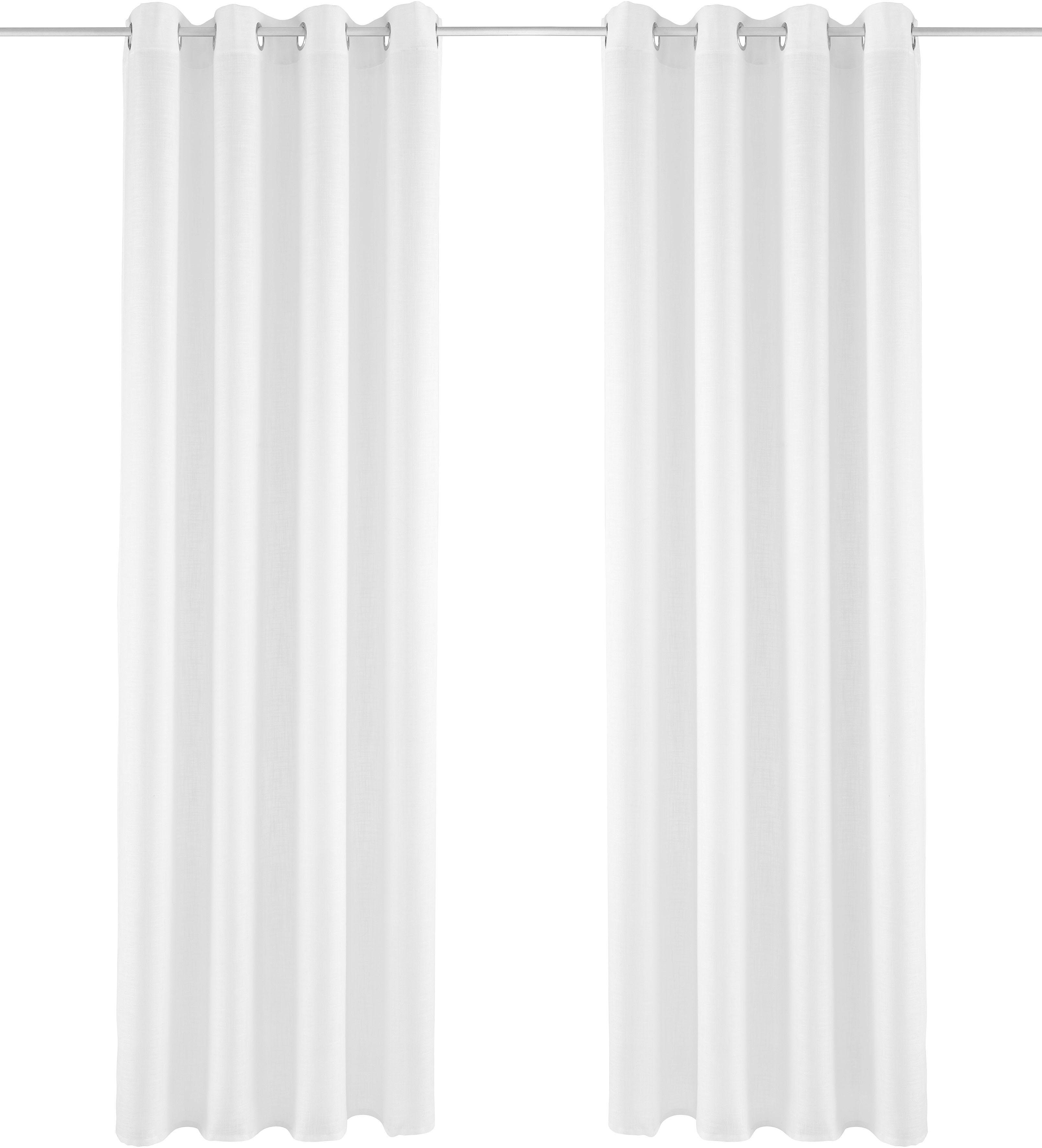 my home Gardine Nora (1 St), Ösen, blickdicht, Blickdicht, Leinenlook, Poly günstig online kaufen