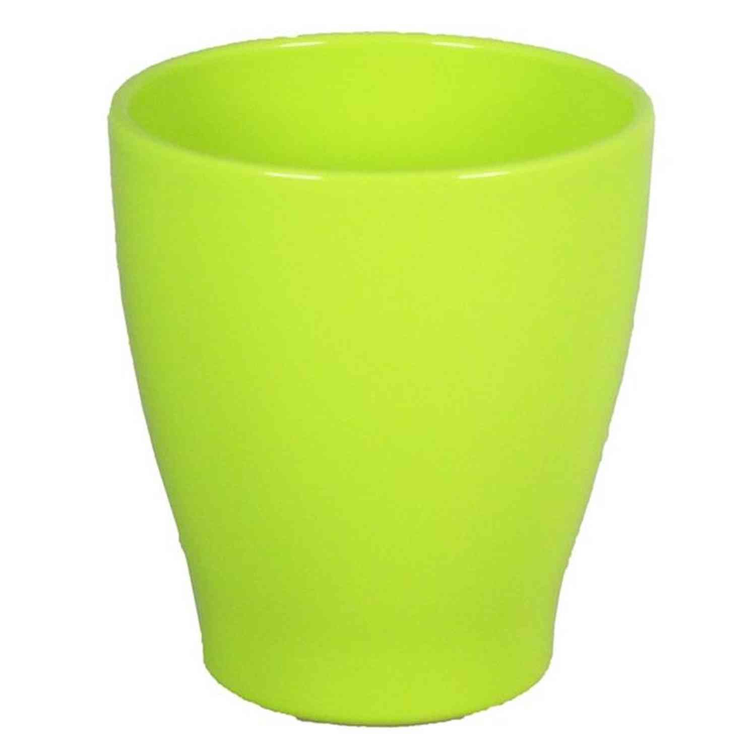 INNA-Glas Blumentopf Keramik Orchideenvase, Ø13,2cm, 15cm, apfelgrün - Pflanztopf/Orchidee