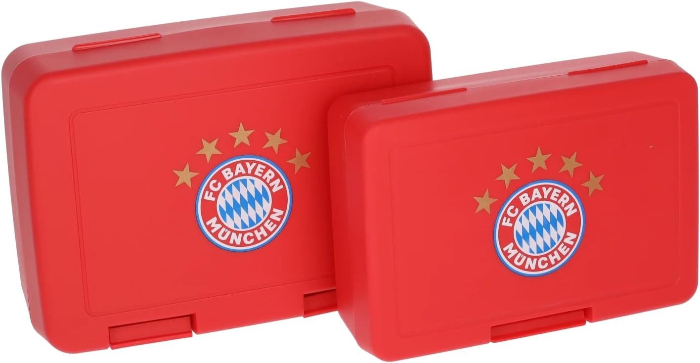 FC Bayern München Lunchbox Brotdose 2er-Set, Kunststoff