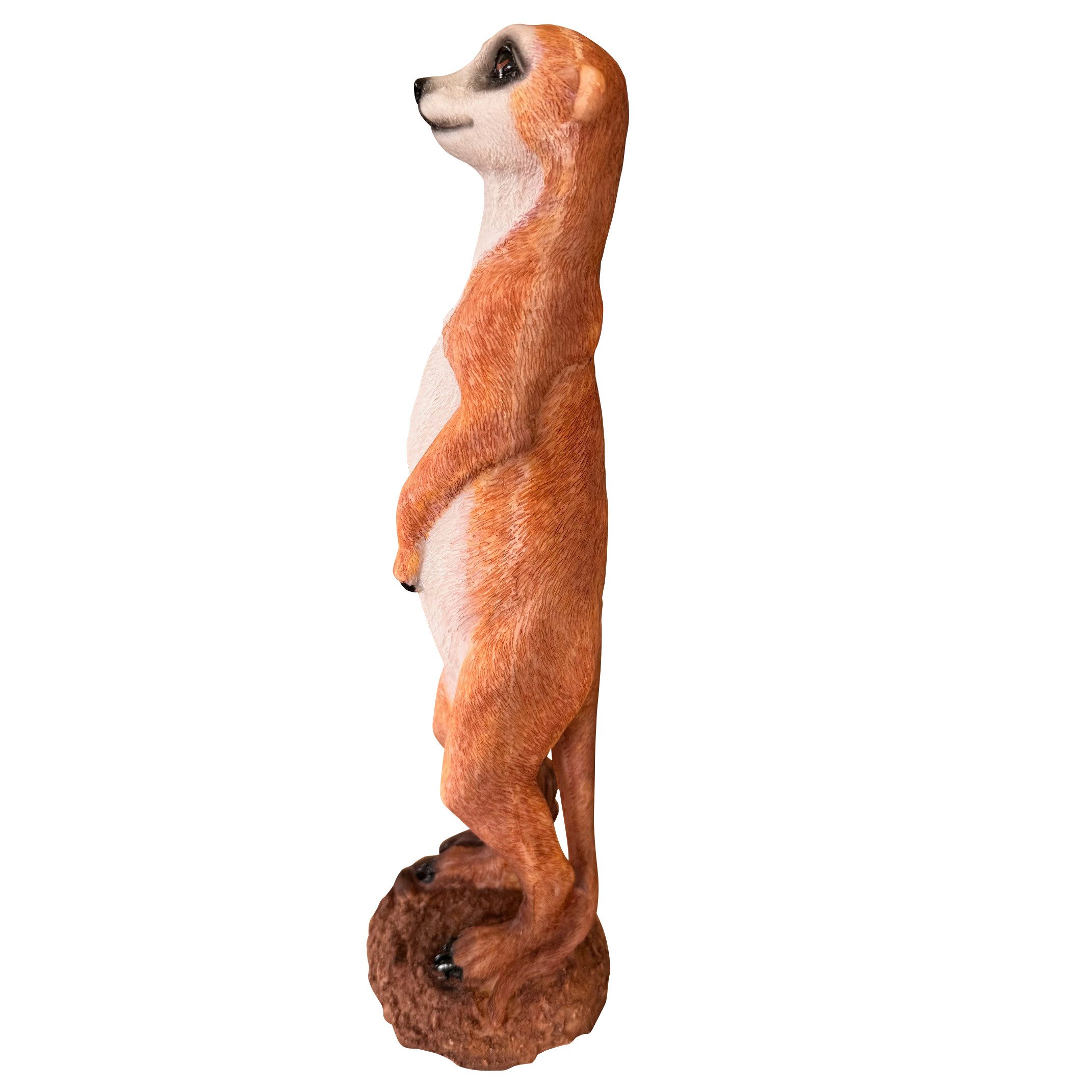 Online-Fuchs Gartenfigur Erdmännchen Deko Figuren im Set für den Garten - Wetterfest, Gartenfiguren aus Kunstharz für den Außenbereich – Bild 3 von 4