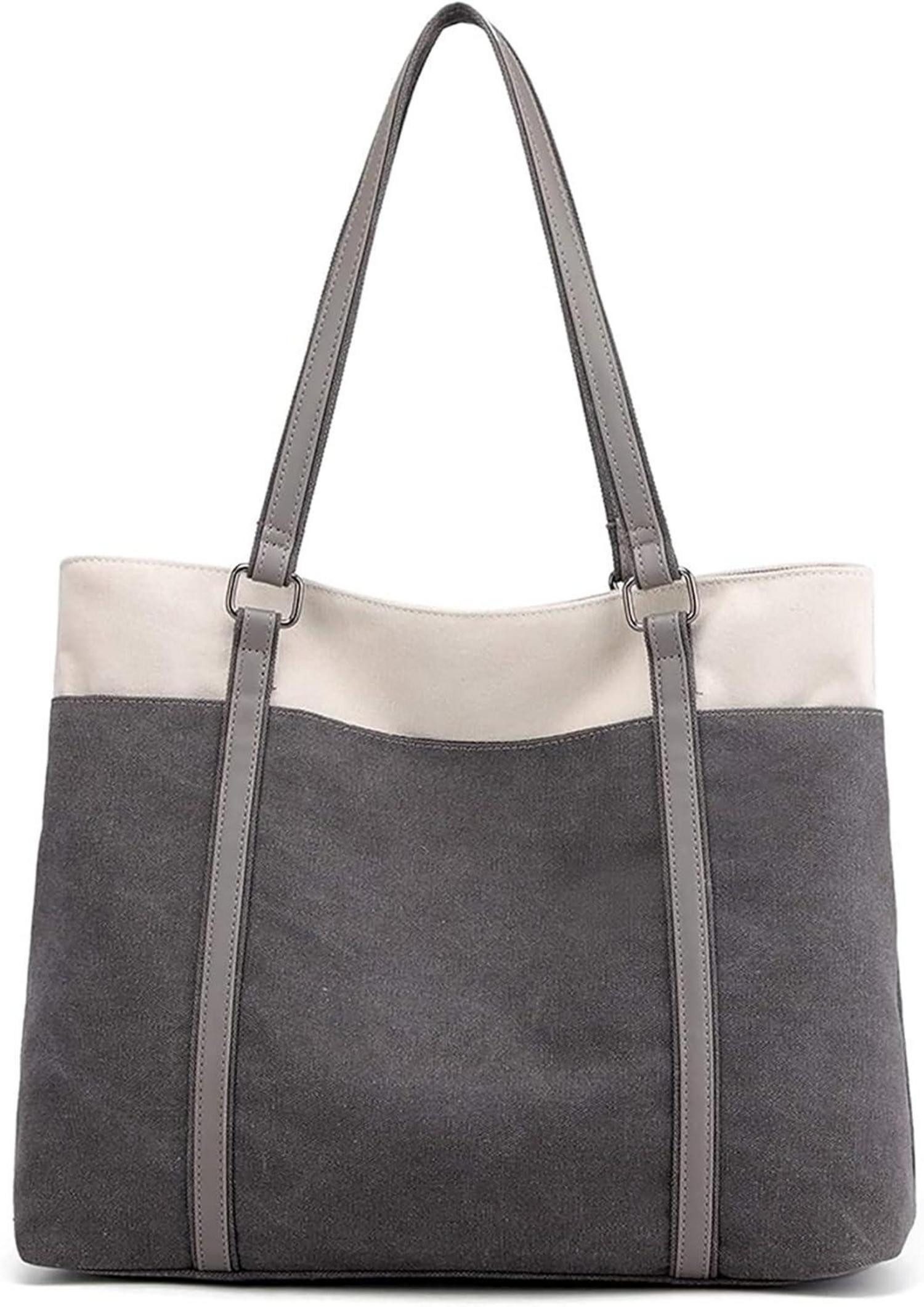 Handtasche Damen Handtasche Schultertasche Canvas Groß Shopper Elegant für Büro