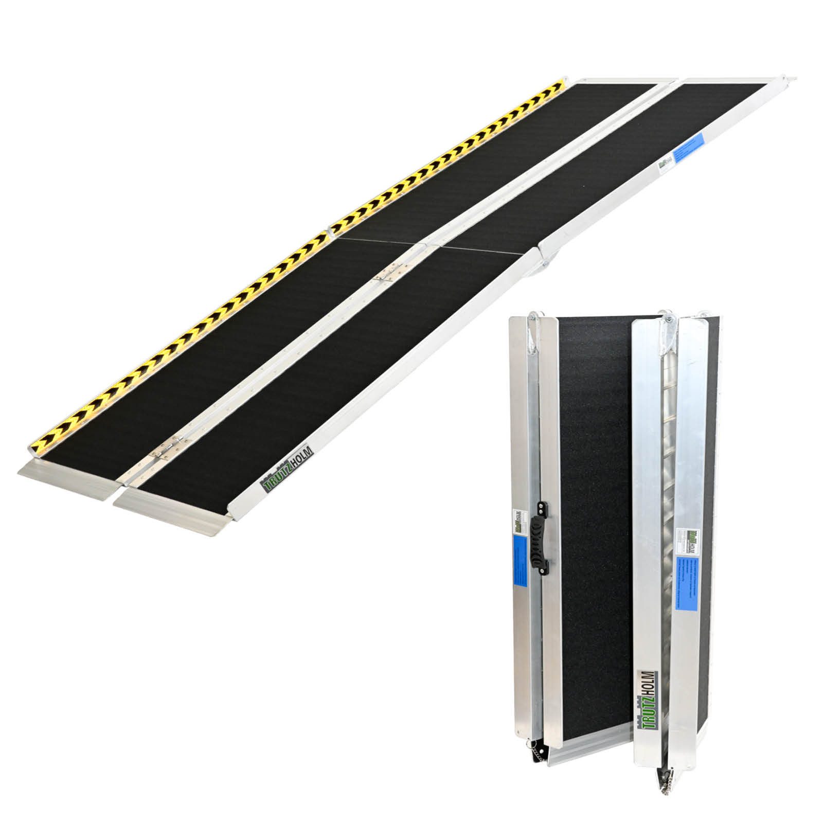 TRUTZHOLM Auffahrrampe TRUTZHOLM Auffahrrampe 2-fach klappbar 213 cm Traglast 272 kg Alu (Stück, 1-St), schwarz beschichtet