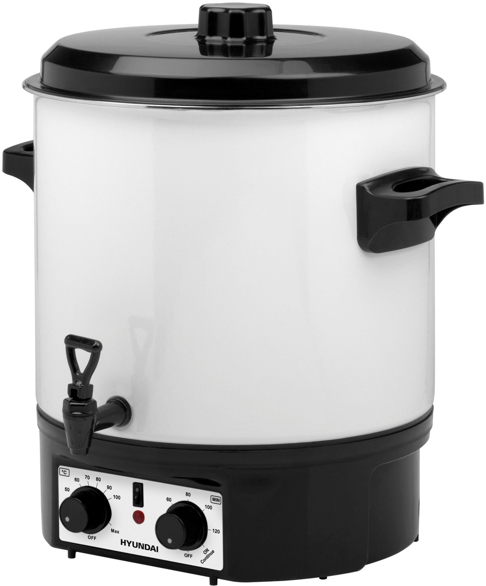 Hyundai Einkochautomat PC200, 1800 W, 27 l, für 14 Gläser, Timer bis 120 Min., Thermostat, akustischer Alarm