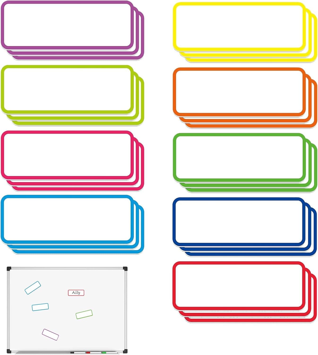 FELIXLEO Magnet Magnetstreifen beschreibbar für Whiteboard Kühlschrank (27-St)