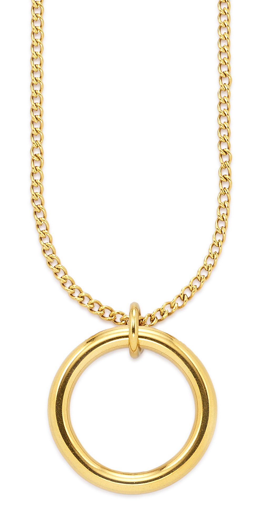 Aniston JEWELRY & WATCHES Lange Kette Schmuck Geschenk Edelstahlkette lang mit runden Anhänger