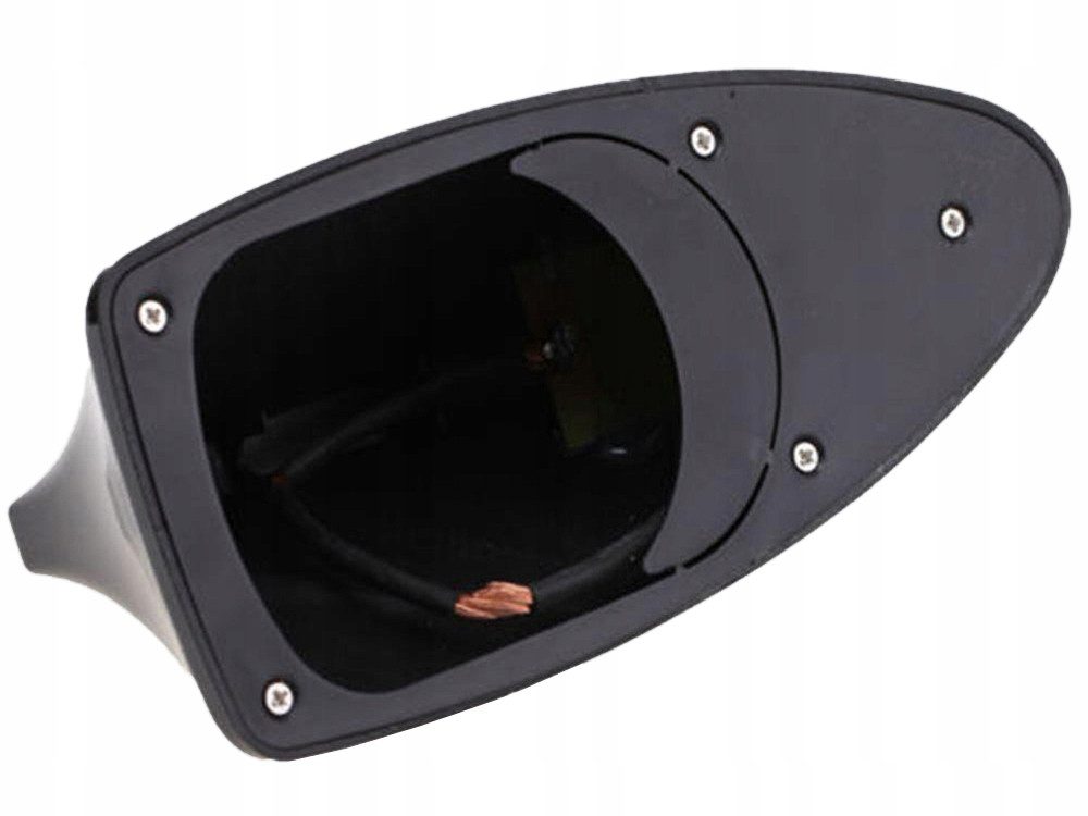 VERK GROUP Auto Haifisch Antenne Shark AM/FM Dachantenne Universal Schwarz Dachantenne (für PKW, Limousinen, Kombis, SUV, Fahrzeugnachrüstung), Haifischflossen-Design, werkzeuglose Montage