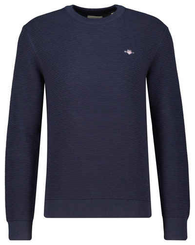 Gant Strickpullover Herren Strickpullover TEXTURED COTTON Regular Fit (1-tlg)