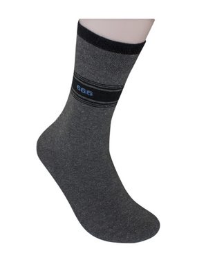 Die Sockenbude Basicsocken JEANS - Herrensocken (Bund, 5-Paar, blau grau schwarz) mit Komfortbund ohne Gummi