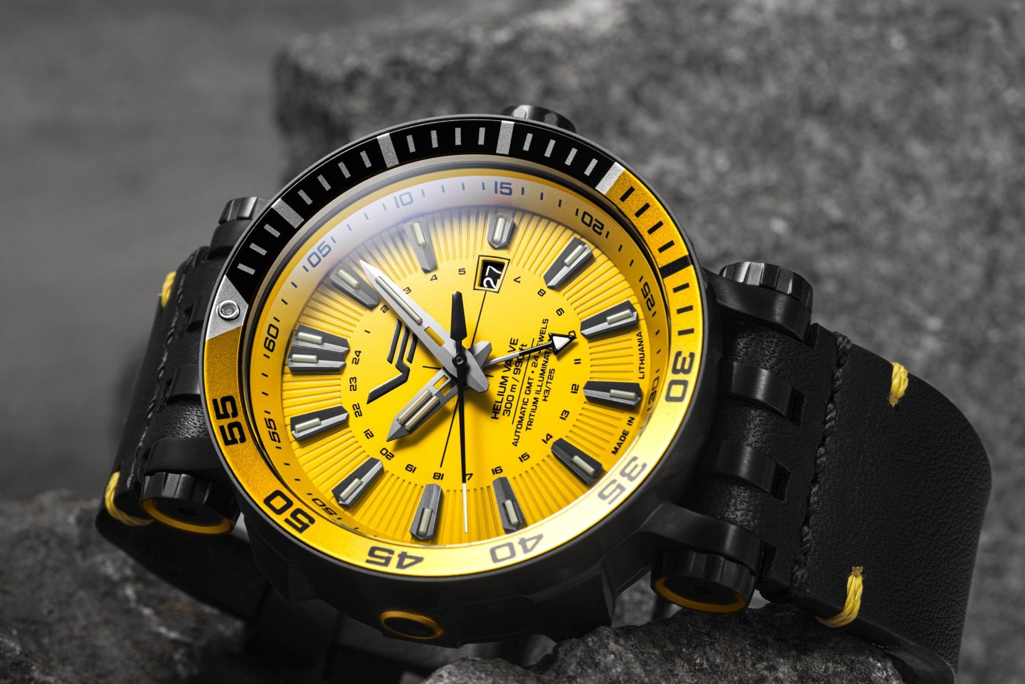 Vostok Europe Automatikuhr Energia Rocket Herrenuhr – 48 mm, Lederband, 575C719-L, Herrenarmbanduhr, sportlich