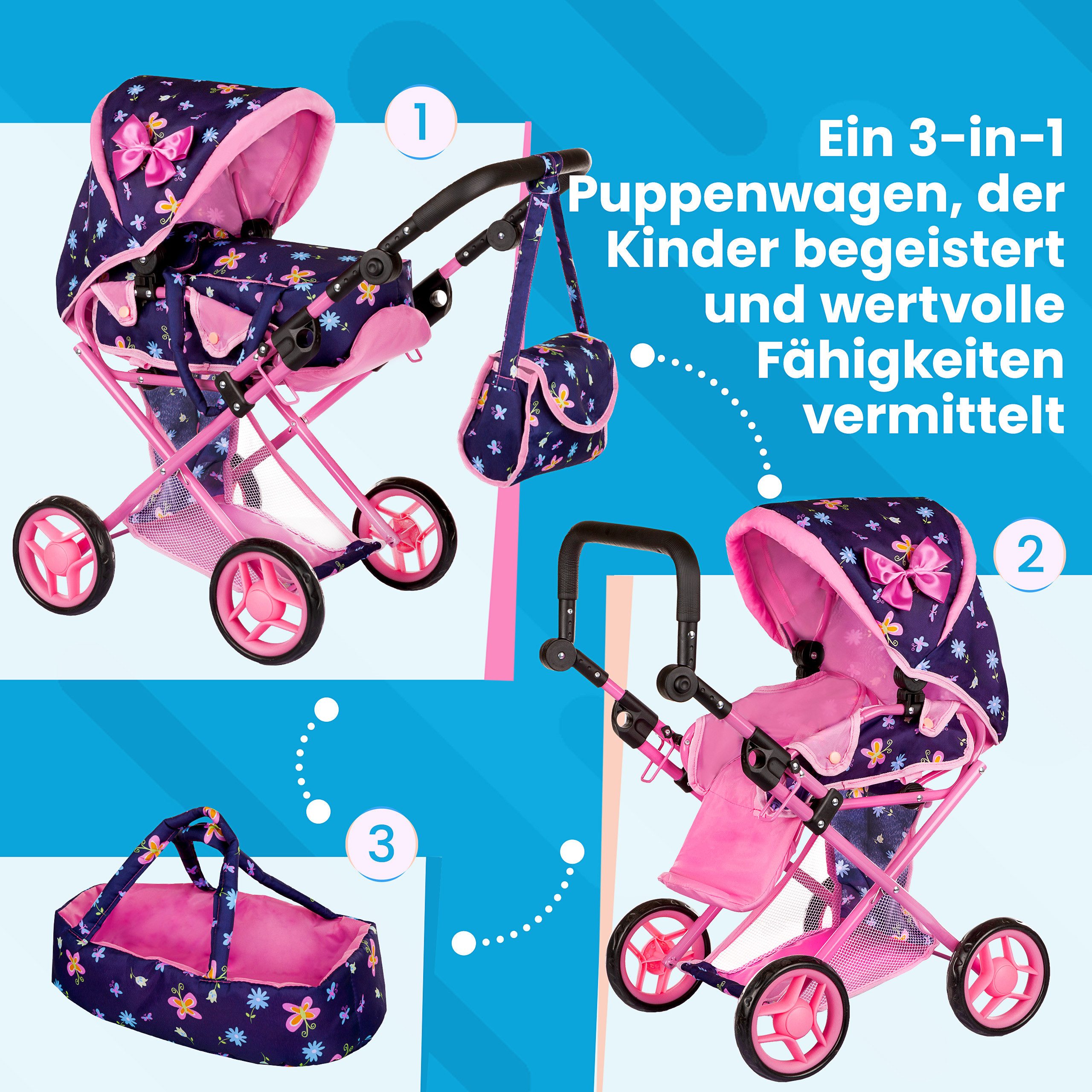 kinderplay Kombi-Puppenwagen Puppenwagen ab 1 2 günstig online kaufen