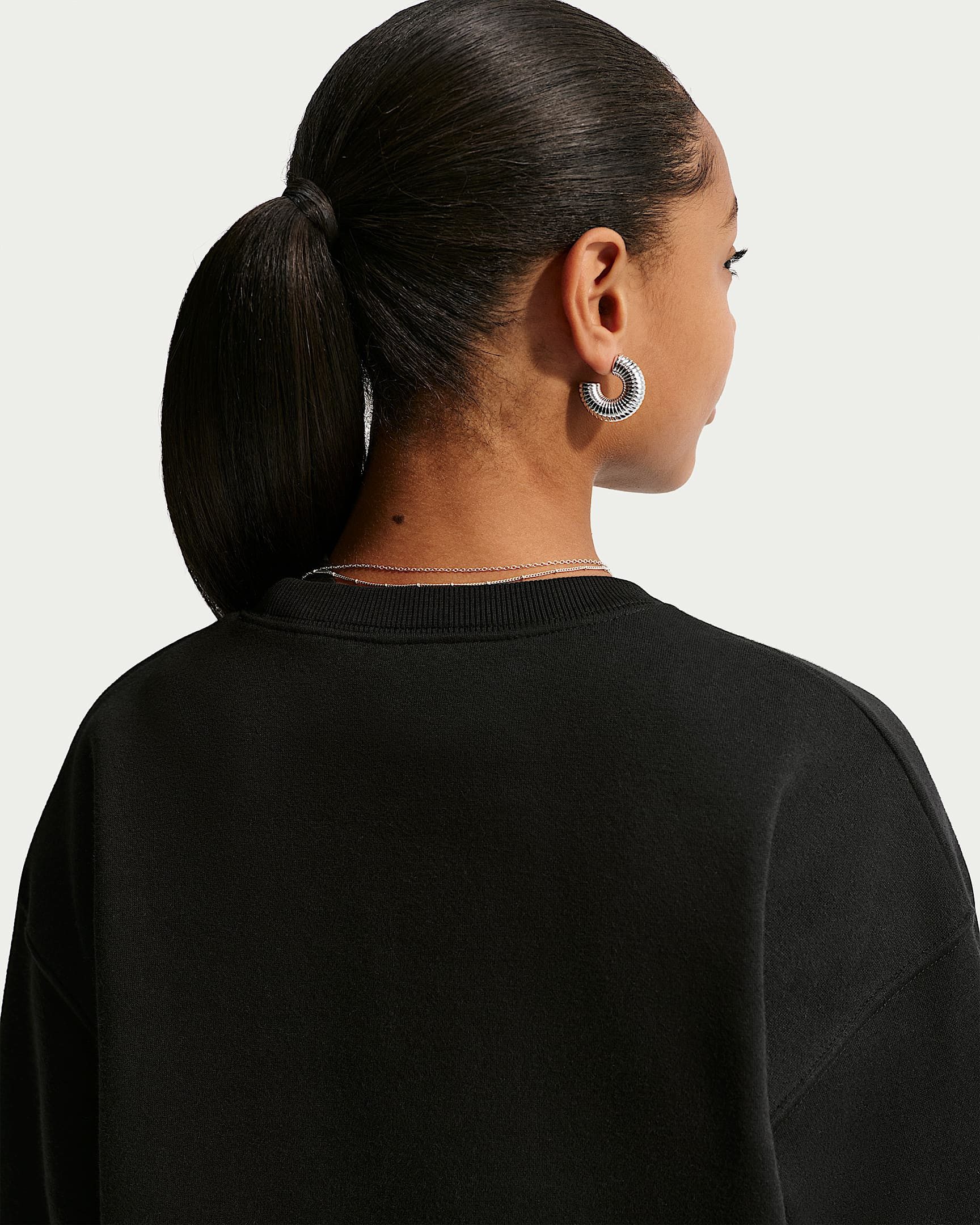 Nike Sportswear Sweatshirt G STUDIO FLC OS CREW SHINE für Mädchen und Jugendliche – Bild 3 von 5