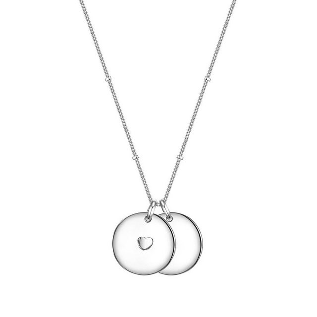 Glanzstücke München Silberkette Herz silber, Kette mit Anhänger Sterling Silber