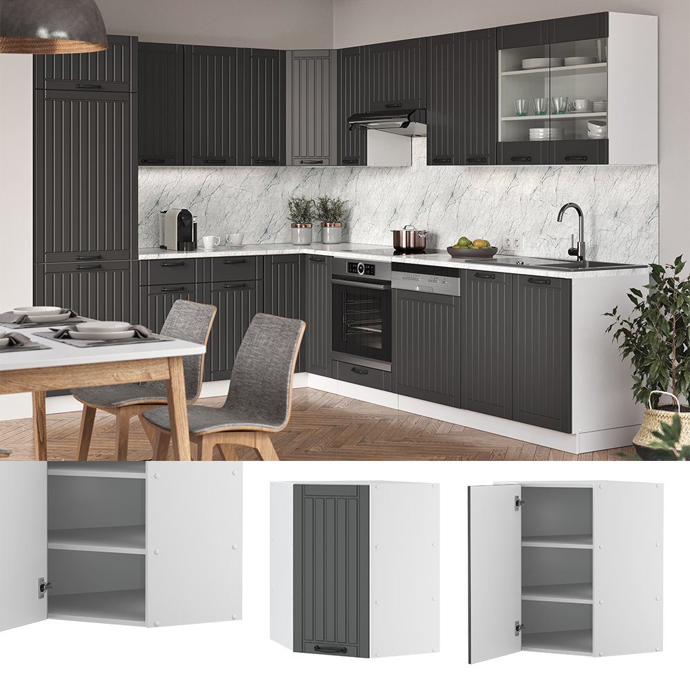 Vicco Eckhängeschrank Fame-Line, Anthrazit/Weiß, 57 cm günstig online kaufen