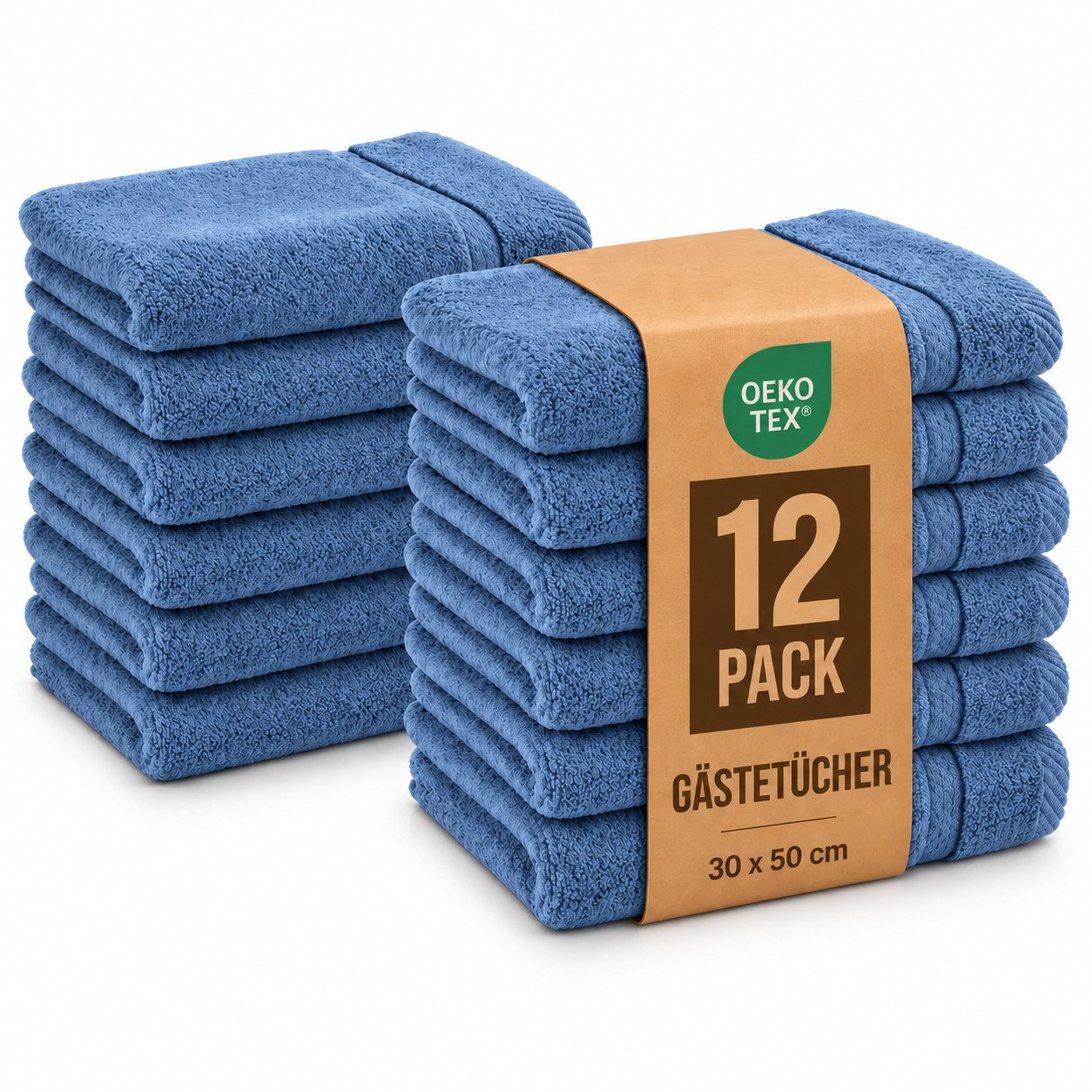 Komfortec Gästehandtücher Set aus 100% Baumwolle, (12-St)