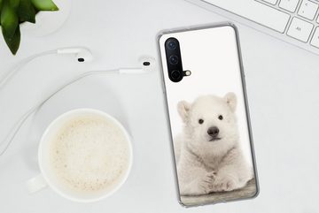 MuchoWow Handyhülle Eisbär - Tiere - Kinder - Weiß - Jungen - Mädchen, Phone Case, Handyhülle OnePlus Nord CE 5G, Silikon, Schutzhülle