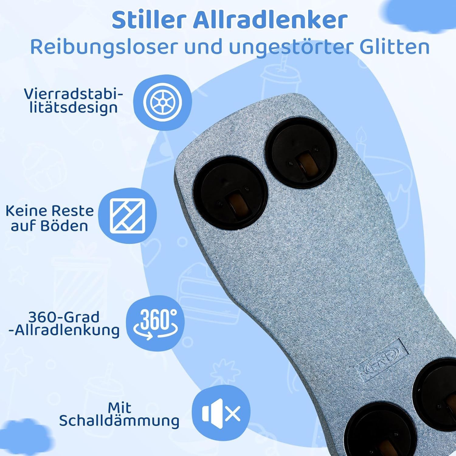 TLGREEN Rutscherauto 5 in 1 Babyrutscher mit Geräuschlose Räder, (Rutschfahrzeug), Babyroller bis 20kg, EPP, Baby Walker, Wippauto – Bild 3 von 5