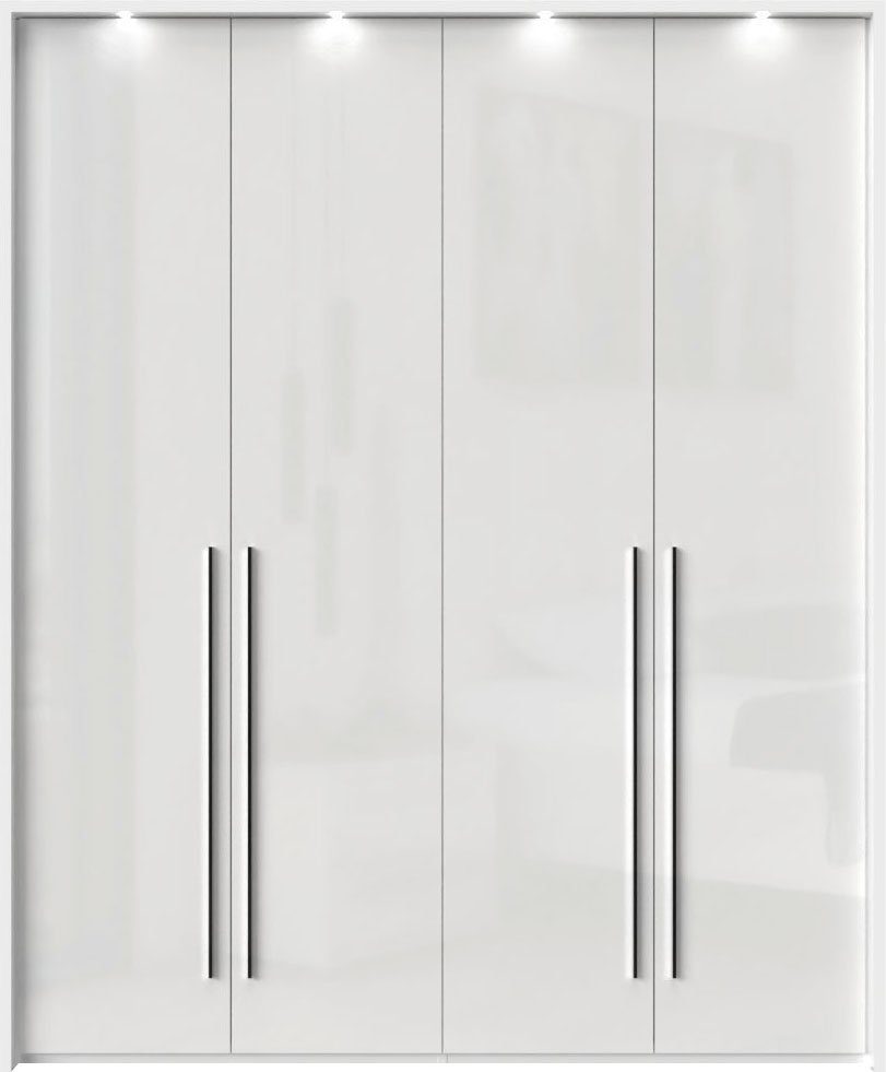 OTTO home Kleiderschrank Piano, inklusive Rahmen und Beleuchtung, soft-close-Funktion (viele Breiten zur Auswahl, 226cm hoch) beige oder weiß, UV lackiert, Hoch – Bild 3 von 5