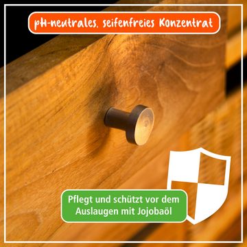 poliboy Holz Reiniger Konzentrat - 500 ml - für Holzflächen jeder Farbe Reinigungskonzentrat (kraftvolle Reinigung und sanfte Pflege - Made in Germany)