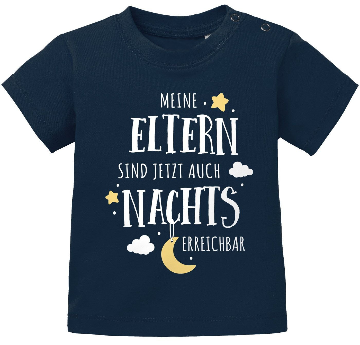 Print-Shirt Baby T-Shirt kurzarm mit Spruch lustig Meine Eltern sind jetzt auch