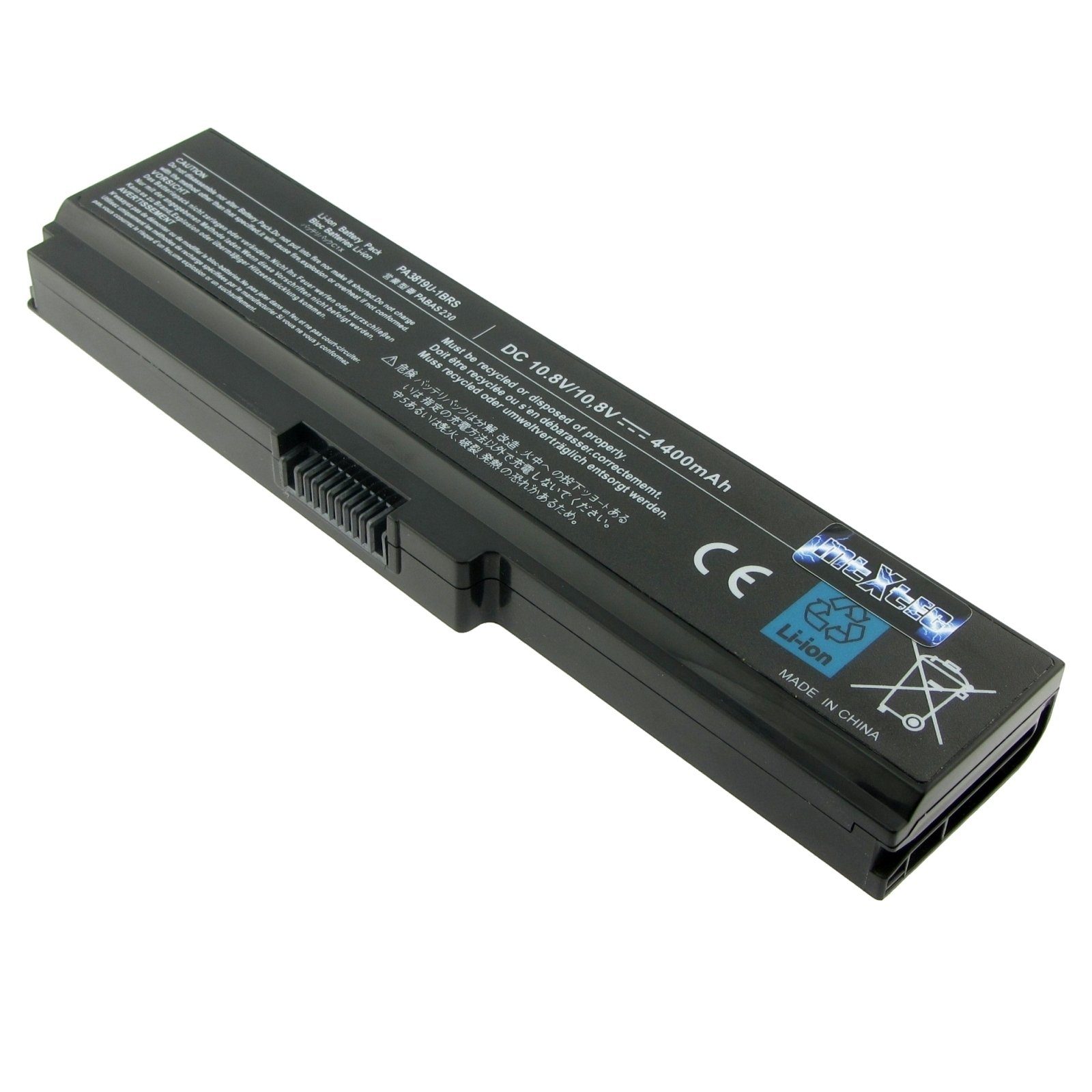 MTXtec Akku LiIon, 10.8V, 4400mAh für Wh, TOSHIBA Zellen, Lithium-Ionen L655-1EX Satellite 48 (LiIon) 6 Laptop-Akku