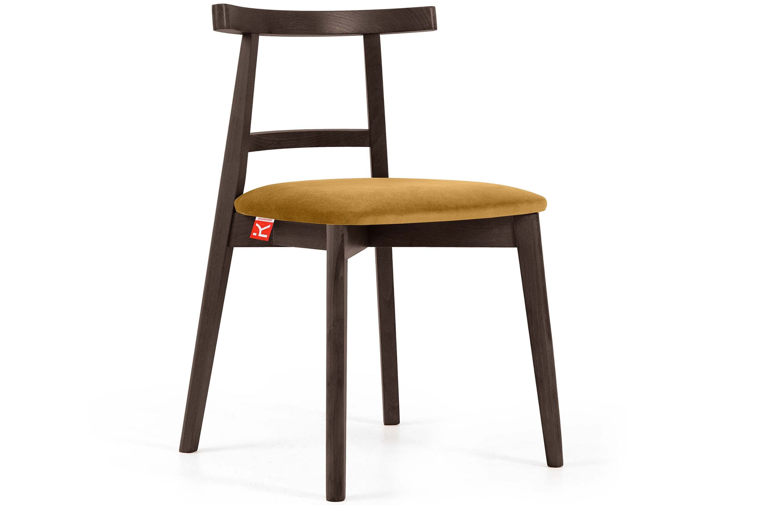 KONSIMO® Esszimmerstuhl Esstischstühle LILIO, Holzstühle, Polsterstühle 2 St., Japandi (dunkle Walnuss), hergestellt in der EU, Buchenholzrahmen, fertigmontiert