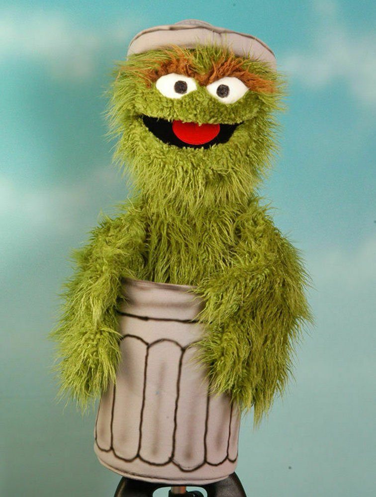 Living Puppets Handpuppe Living Puppets Handpuppe Oskar Sesamstrasse 65 cm SE104 (Packung), Sehr gut geeignet um Geschichten zu erzählen