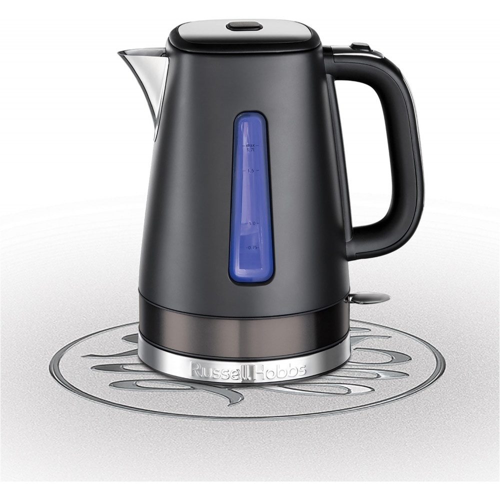 RUSSELL HOBBS Wasserkocher Matte Black - Wasserkocher - schwarz matt, 1,7 l, 2400 W
