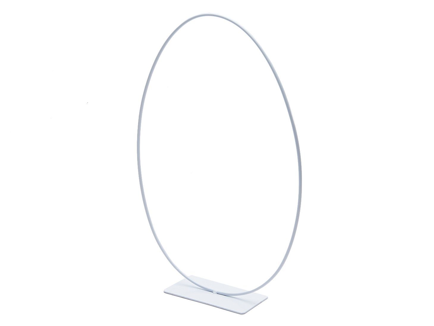NaDeco Dekoobjekt Metallring stehend Ei Form in Weiß, Größe 24x35 cm | Deko-Objekte
