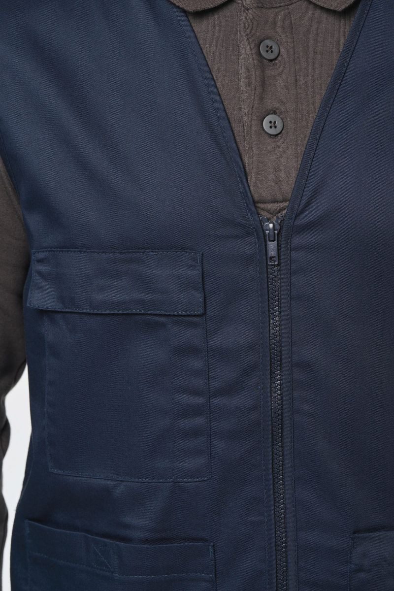 WK. Designed To Work Arbeitsweste Unisex-Weste aus Baumwollpolyester mit mehreren Taschen