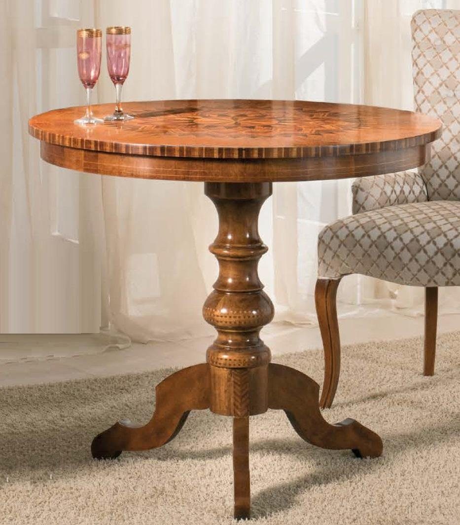 JVmoebel Esstisch, Esstisch Luxus Rund Tisch Massiv Holz Italien Neu Esszimmer