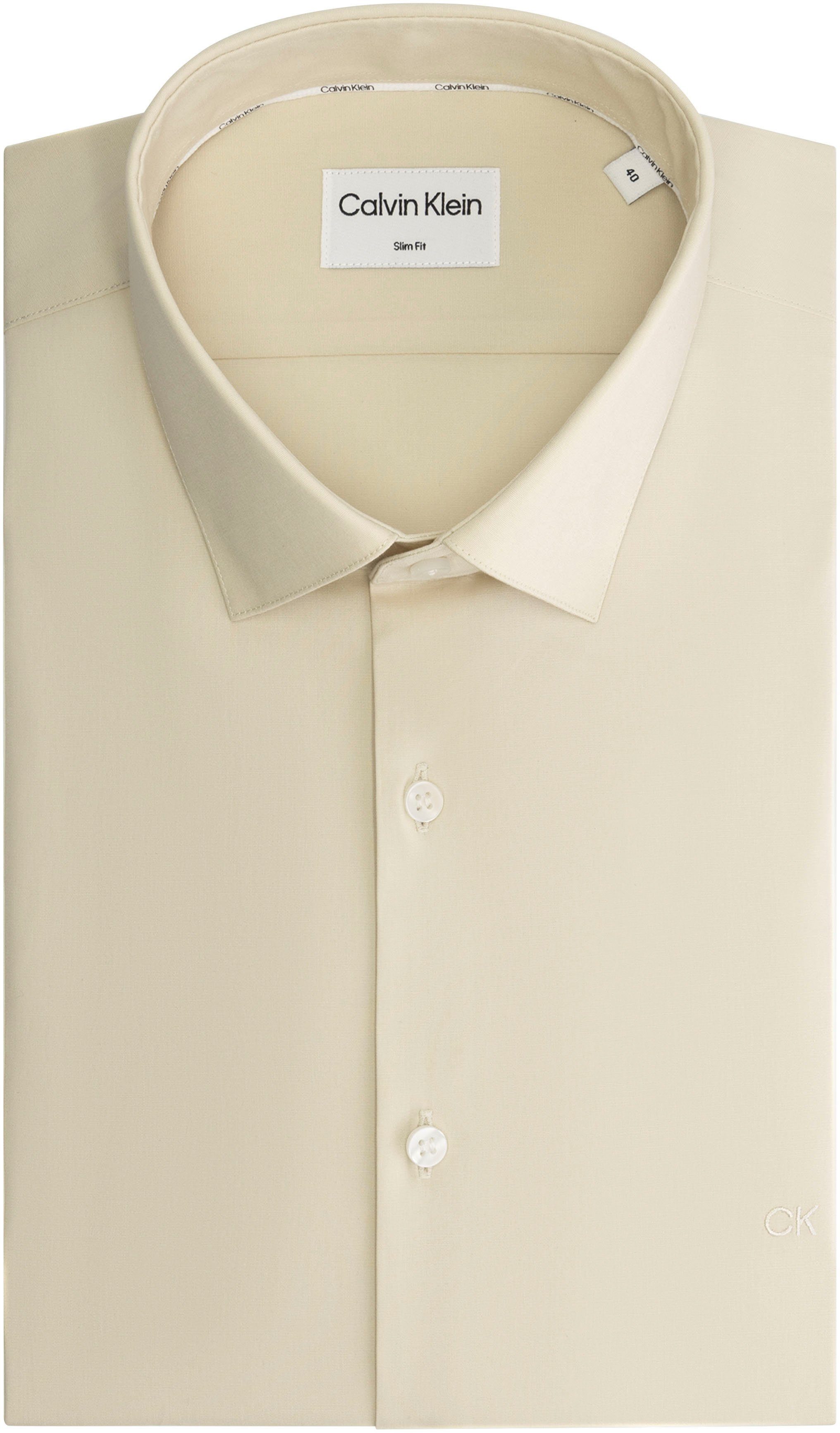 Calvin Klein Businesshemd POPLIN STRETCH SLIM SHIRT mit Kentkragen