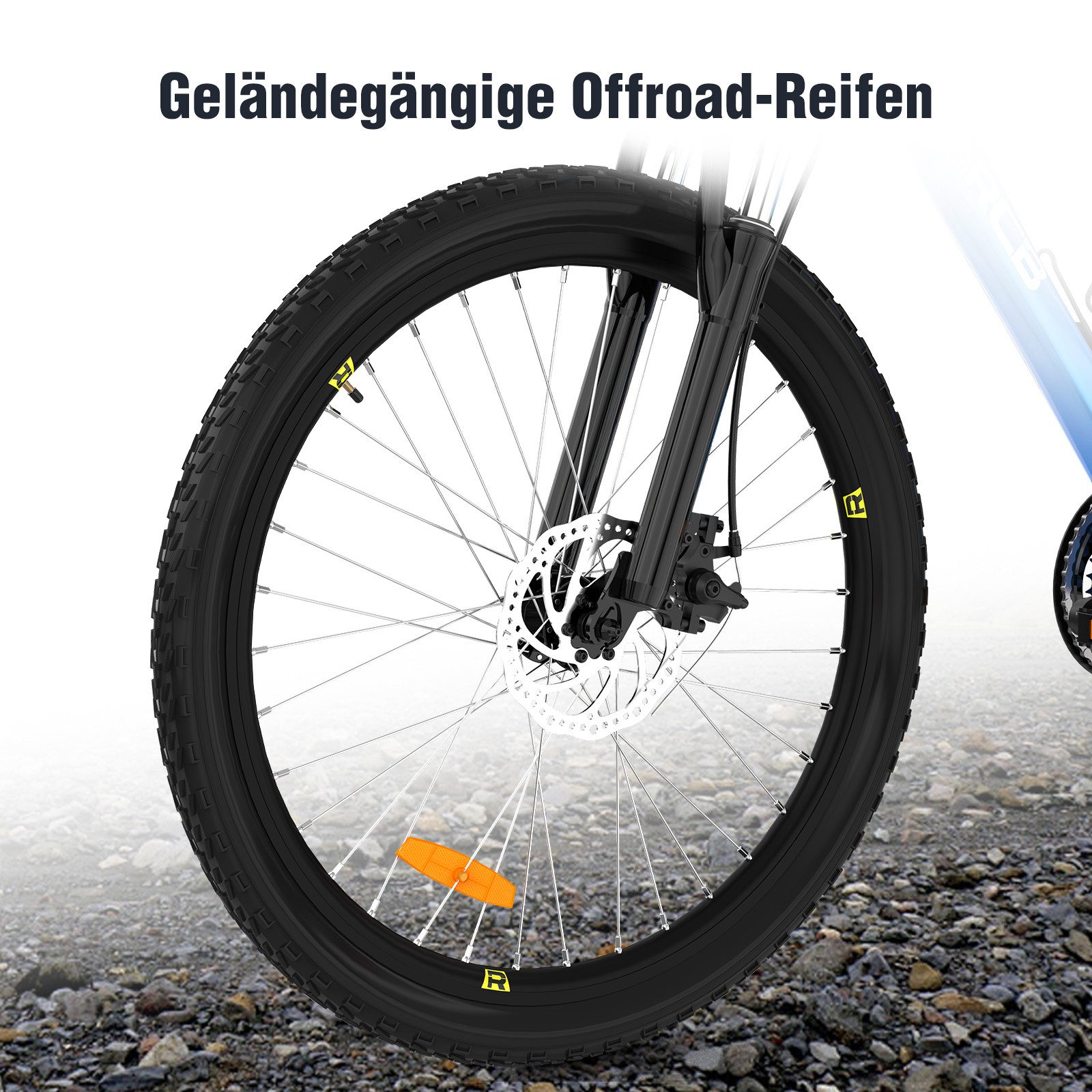 RCB Mountainbike GK2, 26 Zoll Aluminium Fahrrad für Jugendliche & Erwachsene, bis 150KG, 21 Gang, Kettenschaltung, Federgabel & Scheibenbremsen