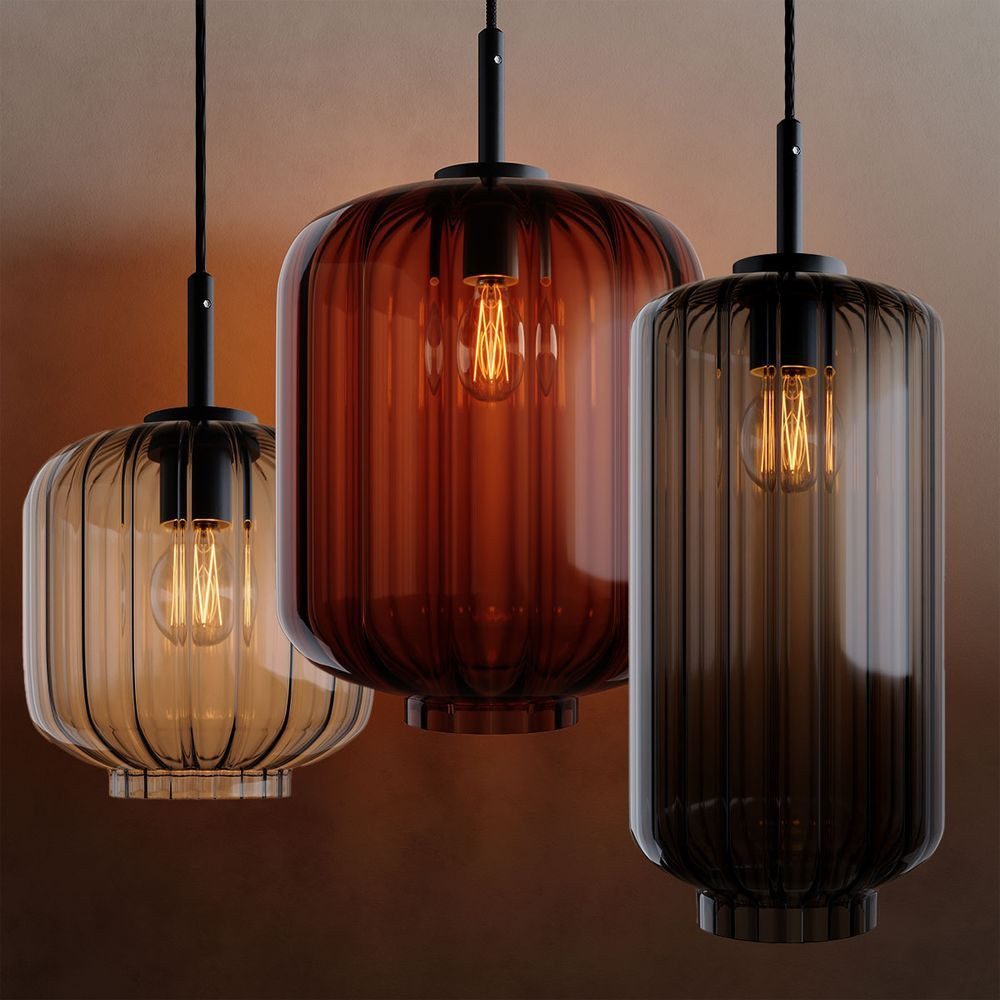 s.luce Pendelleuchte Velo Galerieleuchte 5-flg Ø60cm Baldachin Ø18/20/25cm Mehrfarbig