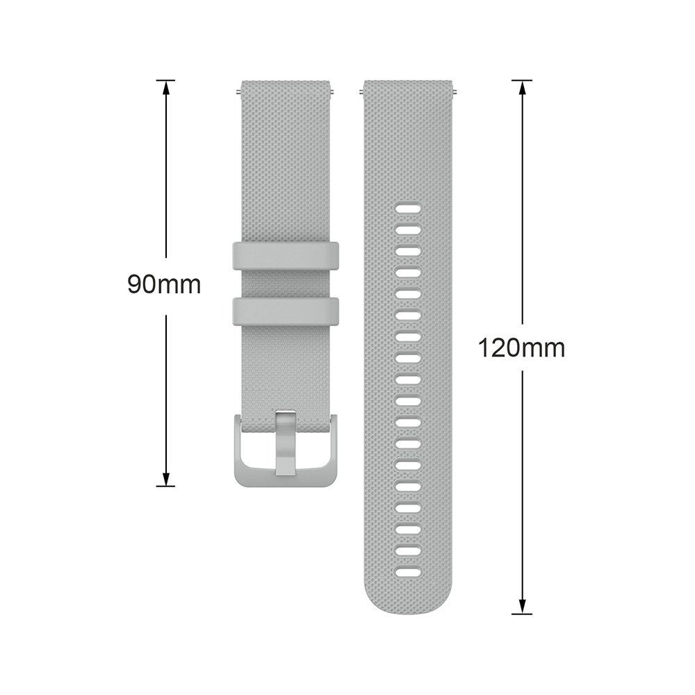 Uhrenarmband Watch/Huawei SmartWatch-Armband 6 Grau Watch/Garmin/Fossi Galaxy Smartwatch-Armband Farben, mm/20 für BTTO mm/22mm Wasserdicht 18 Breiten, Samsung Silikonband