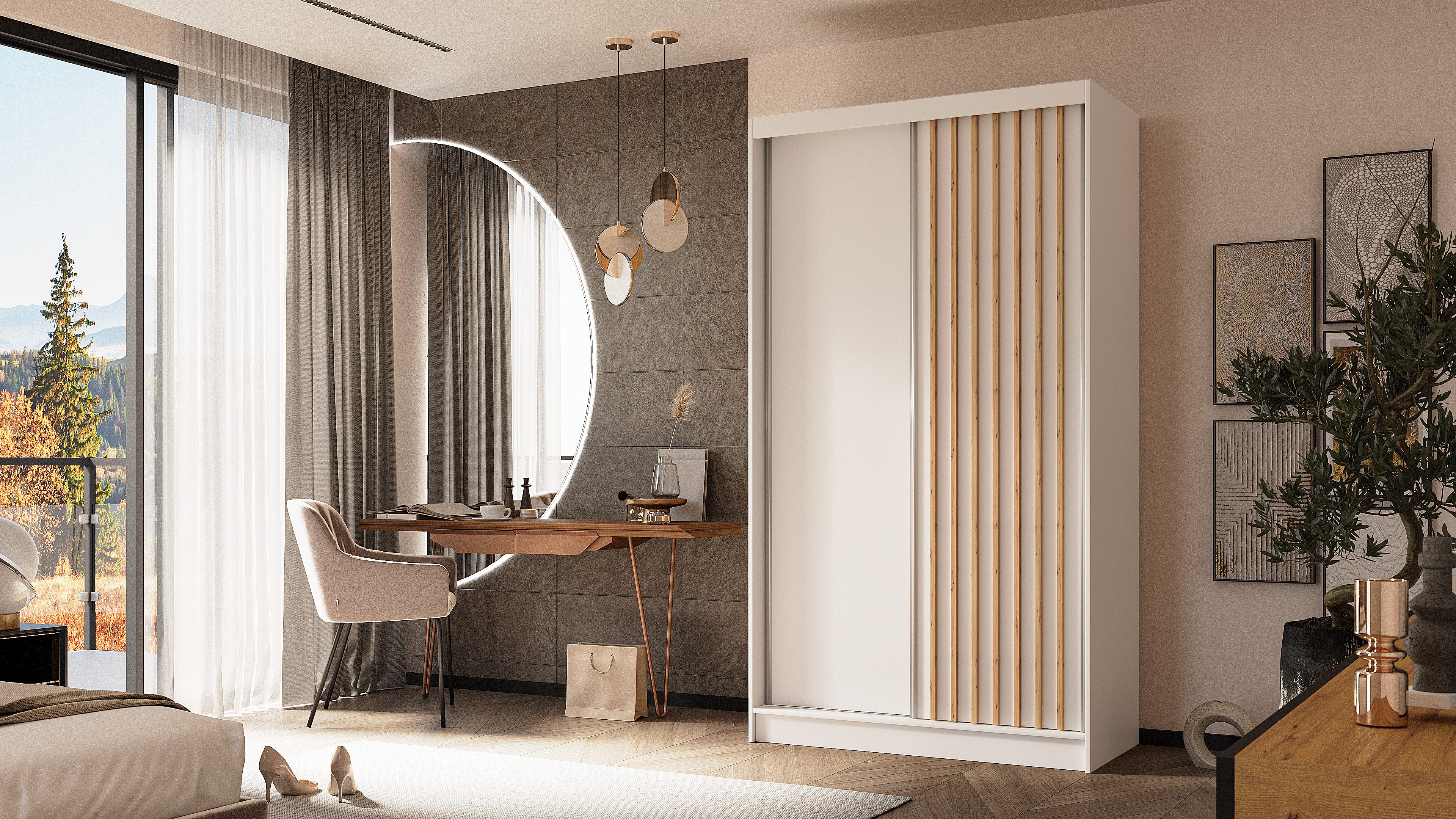 ALTDECOR Schiebetürenschrank LABELLO (Kleiderschrank Garderobenschrank mit günstig online kaufen