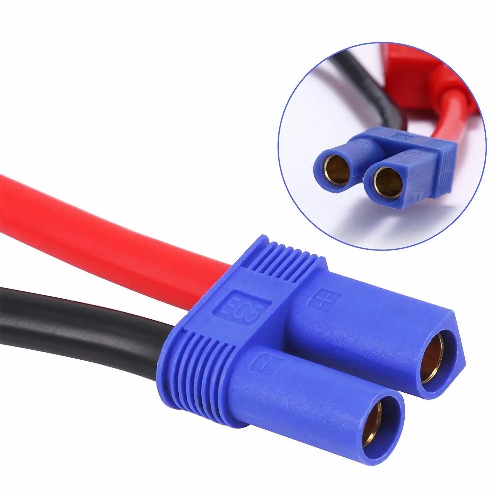 Bolwins N27 Auto EC5 Starthilfekabel Batterieklemmen Notfall Starter Booster Autoladekabel, EC5 Stecker, Krokodilklemmen (32 cm), starke Kupferklemmen, verpolungssicher