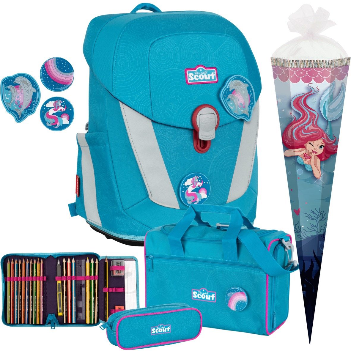 Scout Ранцы Mädchen 1.Klasse in unterschiedlichen Modell-Sets (5-tlg)