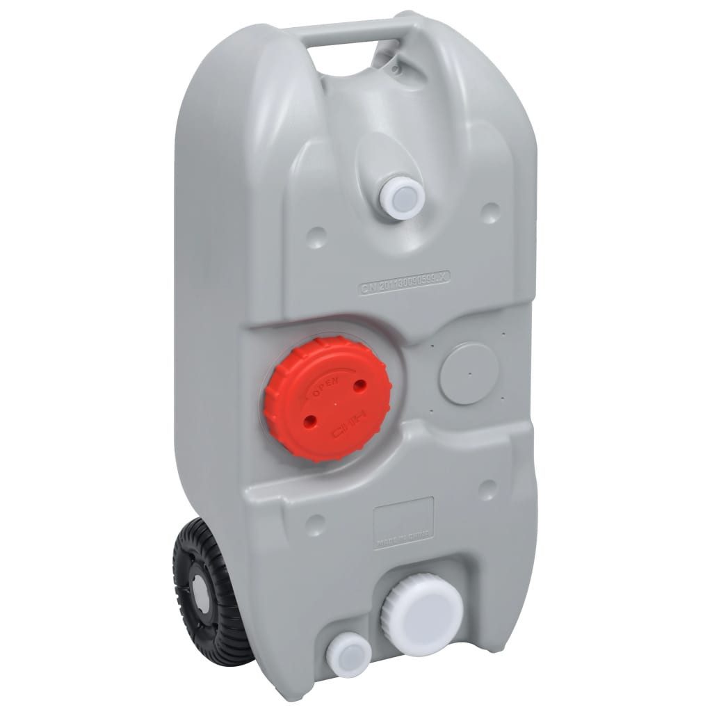 vidaXL Wassertank Camping-Wassertank mit Rollen 40 L Grau