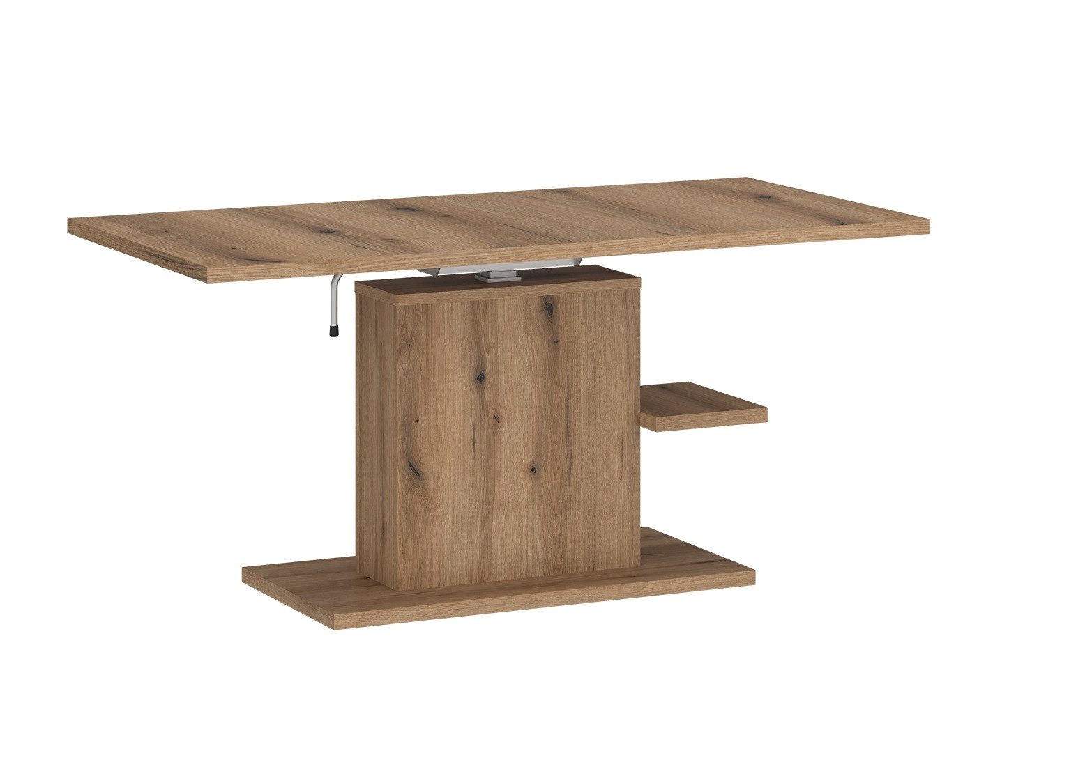 Meble Wójcik Couchtisch höhenverstellbar bis 73cm, Evoke Eiche Dekor - 110x55/73x65cm (BxHxT)