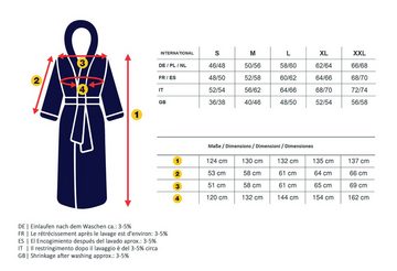 Arus Unisex-Bademantel Monk, 100% Baumwolle, mit Mönchs-Schalkragen, extra lang, 100% Baumwolle