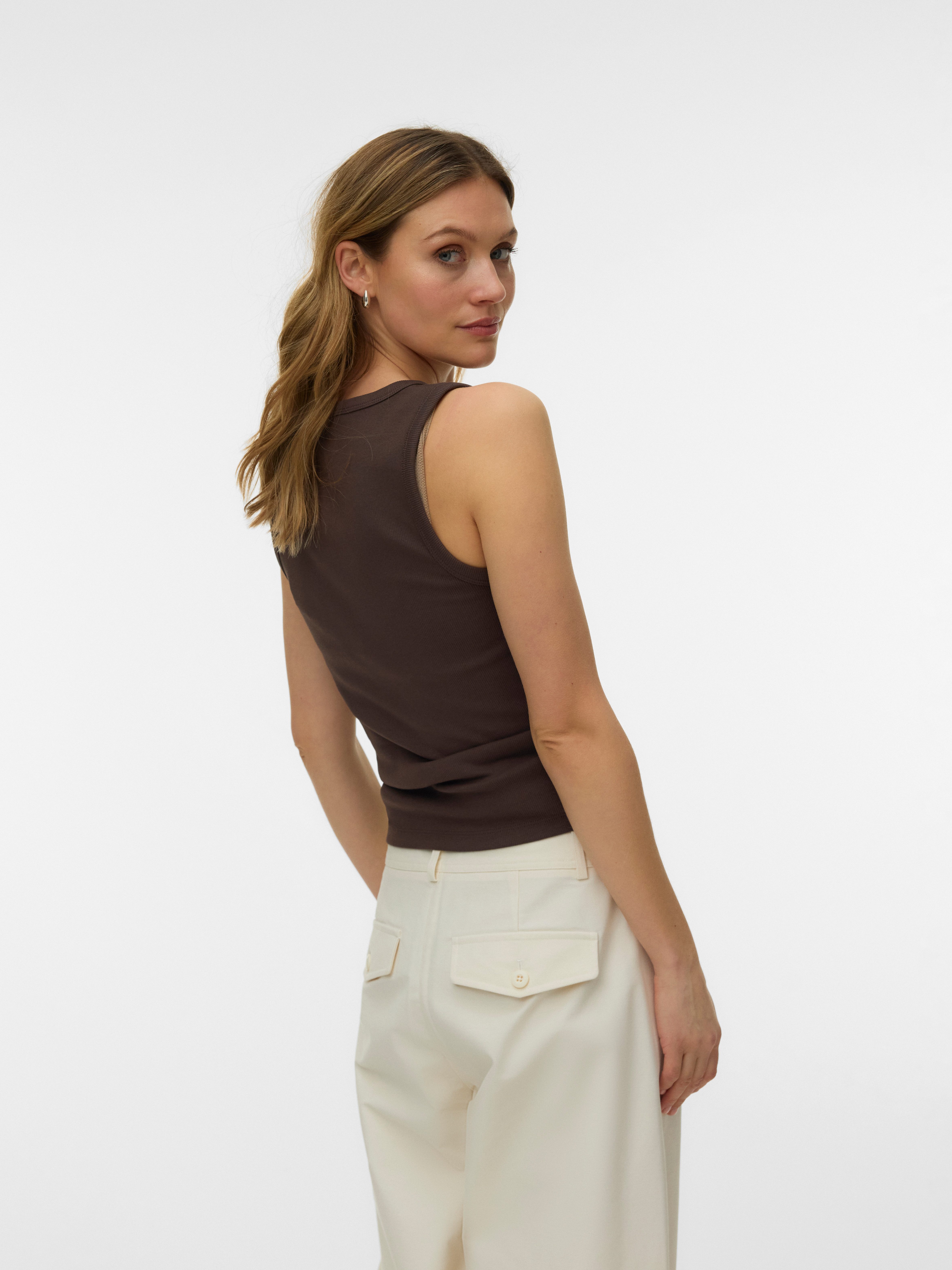 Vero Moda Tanktop VMCHLOE SL SHORT TANK TOP NOOS Baumwollmischung
