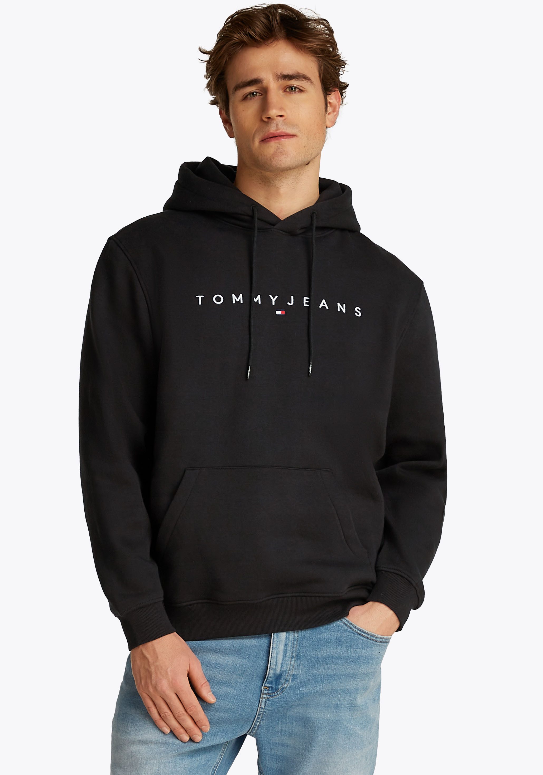 Tommy Jeans Hoodie TJM REG LINEAR LOGO HOODIE EXT mit Logo-Stickerei günstig online kaufen