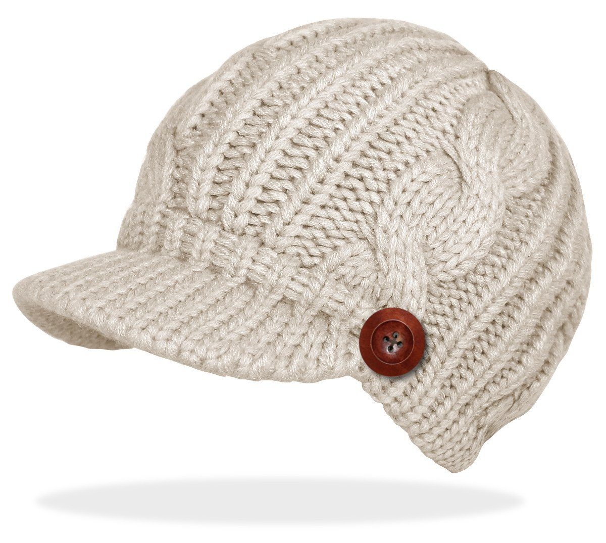 Produktbild von Modische Warme Mützen Für Damen Und Herren, Warme Wintermütze, Wollmütze, übergroß, Gestrickt, Warm, Wintermütze, Geeignet Für Kaltes Wetter, Einheitsgröße, Thermo-Wintermütze Mit Brille, Beige